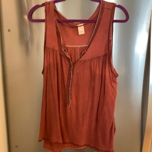 Burnt red free people oversized tank